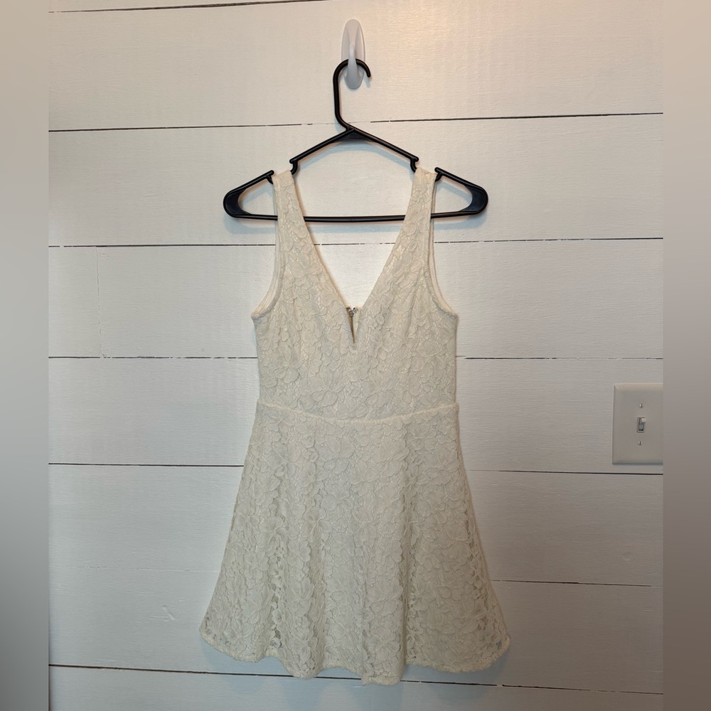Lulus Ivory Floral Dress